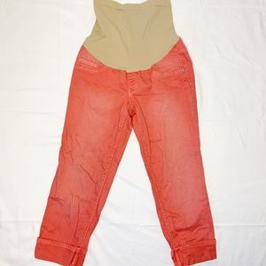 Indigo Blue Full Panel Cropped Jeans Size Medium